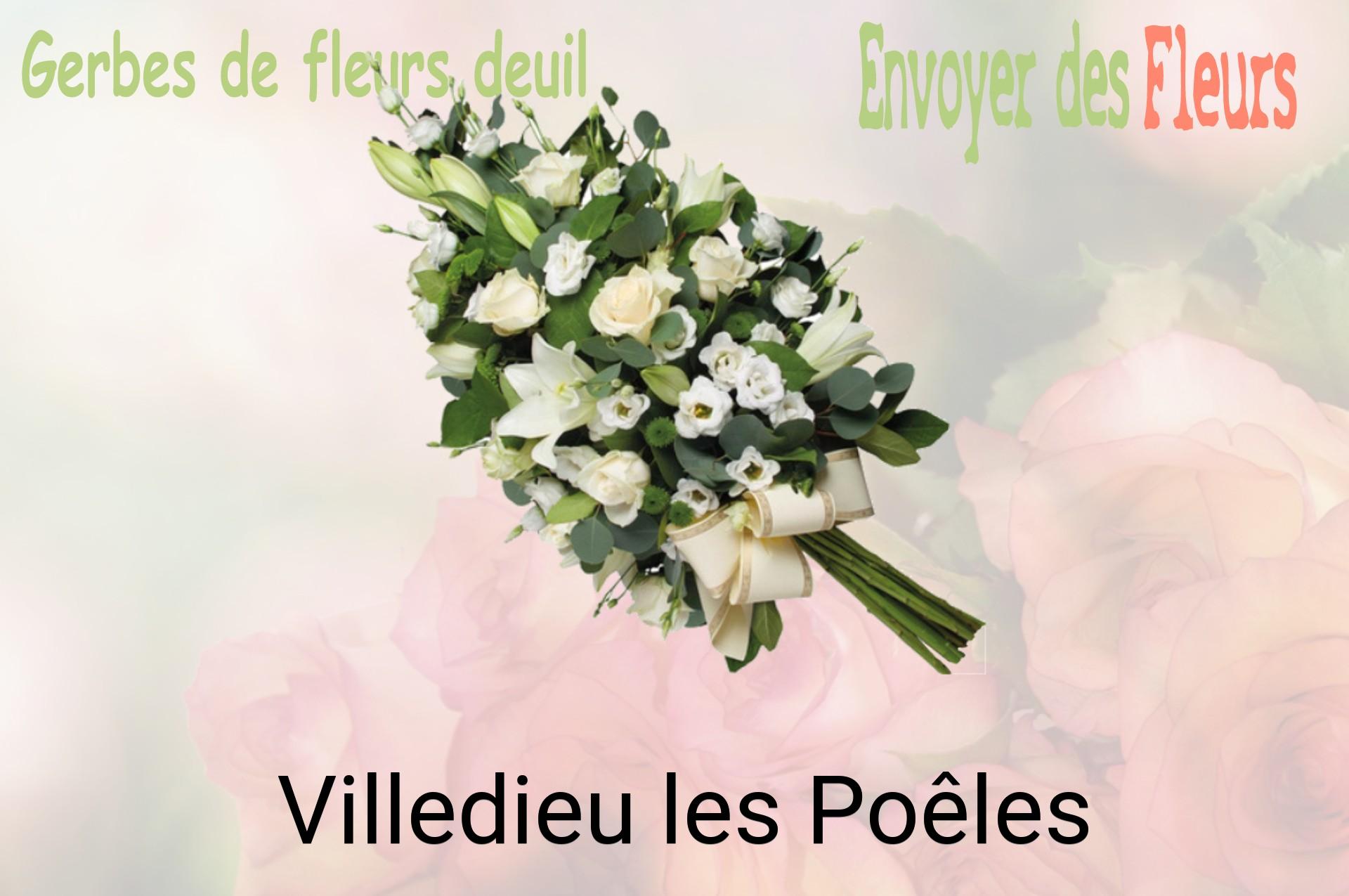Gerbe de fleurs de deuil livrée à Villedieu-les-Poêles